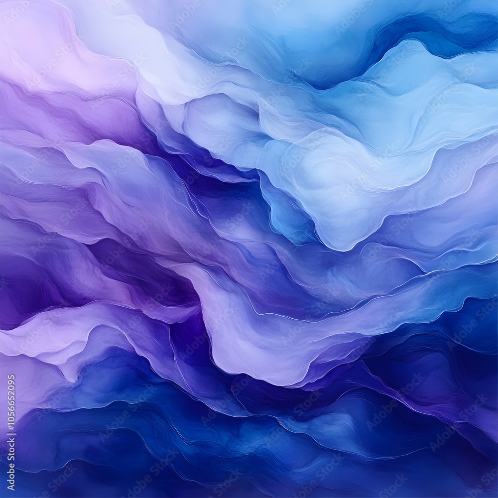 Obraz premium Abstract Mental Health Visualization Through Fluid Emotional Expressions in Serene Modernist Landscape