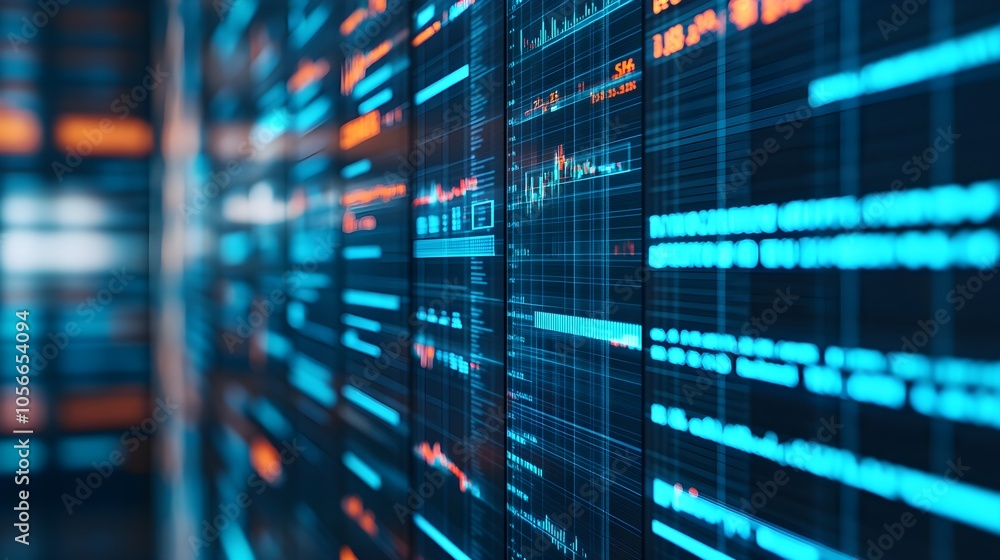 Obraz premium Digital Data Analytics Display