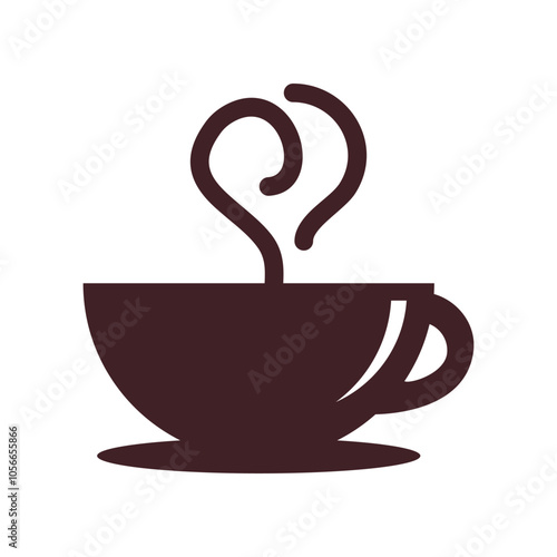 coffee love icon logo design template