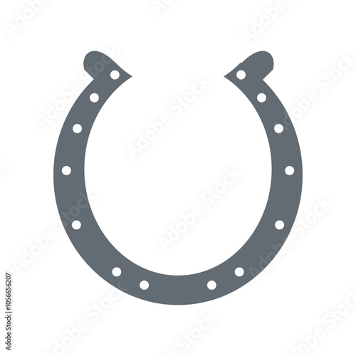 horseshoe icon logo design template