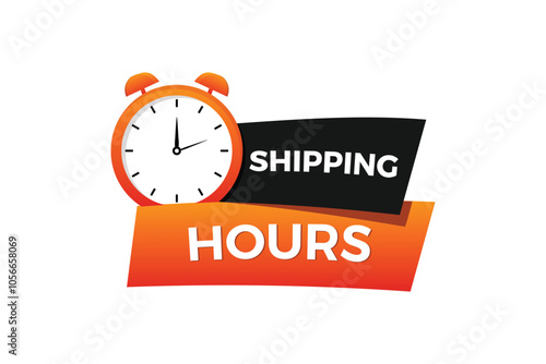 vector shipping hours concept design
