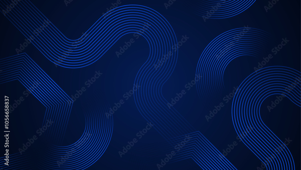 Abstract Geometric Blue Background With Modern Line Design. Dynamic abstract background geometric patterns with layered blue lines on a dark backdrop. Perfect for modern technology or digital concepts Abstract Geometric Blue Background With Modern Line Design. Dynamic abstract background geometric patterns with layered blue lines on a dark backdrop. Perfect for modern technology or digital concepts