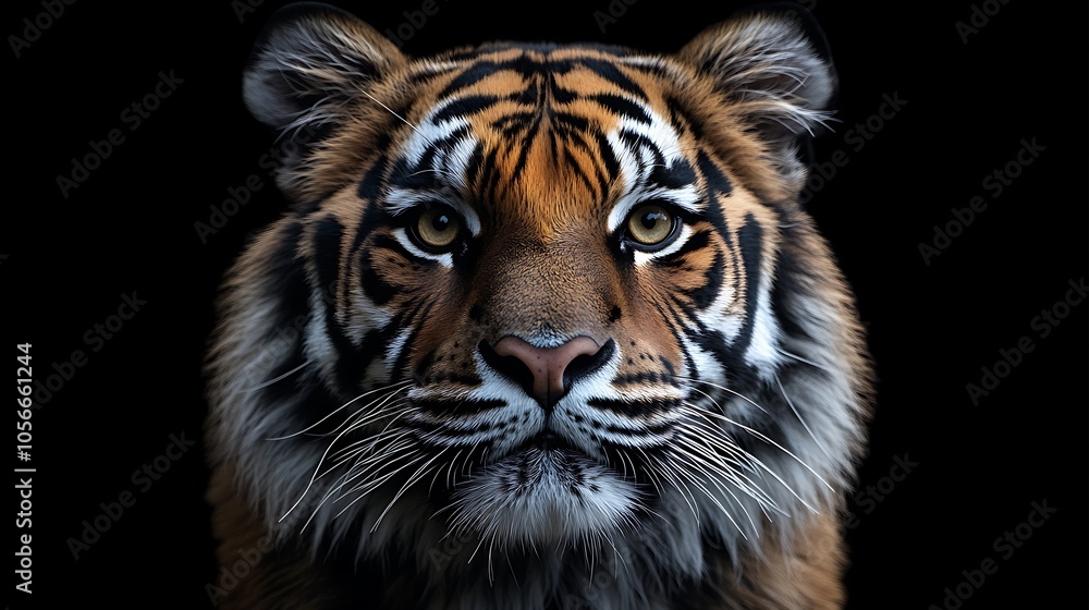 Fierce tiger intense gaze wallpaper with bold look Fierce tiger intense gaze wallpaper with bold look