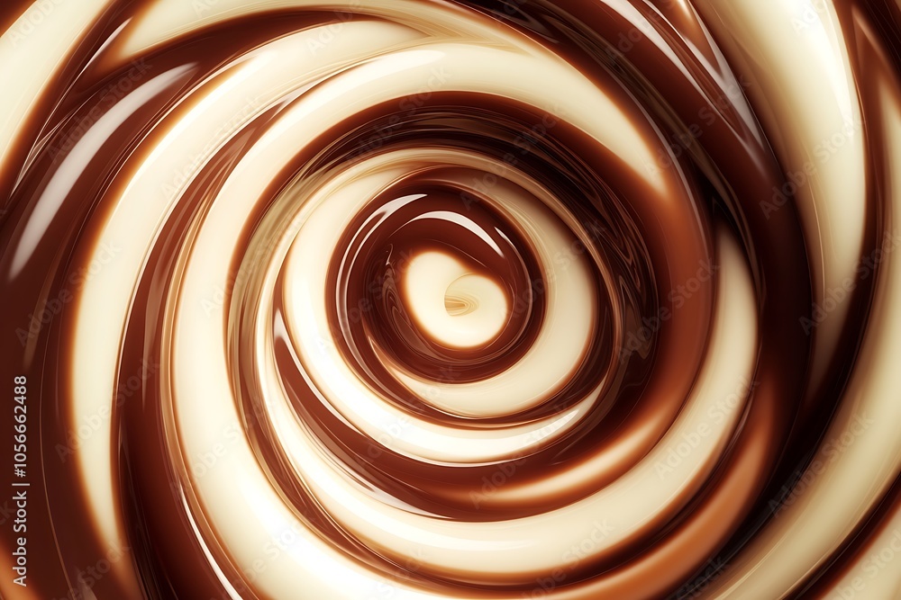 Swirling Chocolate and White Cream Swirling Chocolate and White Cream