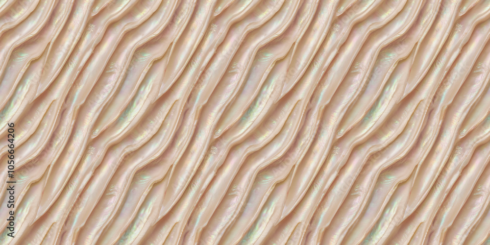 A close-up of a flat shell surface with a pearlescent texture A close-up of a flat shell surface with a pearlescent texture