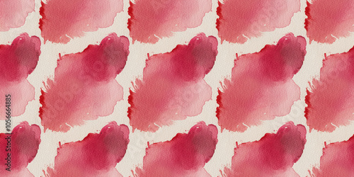 A close-up, top-down view of watercolor texture background: [a] [single] [pink] watercolor wash applied on flat textured paper