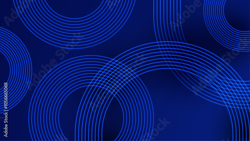 Wallpaper Mural Abstract Geometric Blue Background with Lines Torontodigital.ca