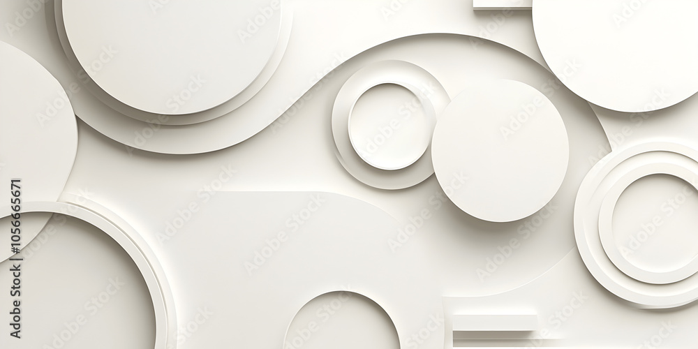 Abstract White Circles Pattern Design Abstract White Circles Pattern Design