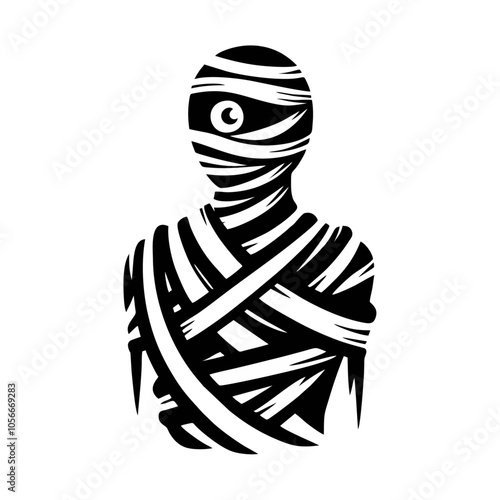 Mummy logo icon design illustration