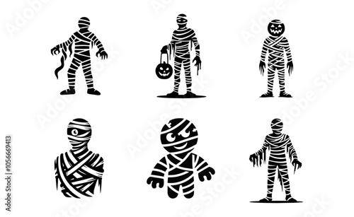 Mummy logo icon design illustration