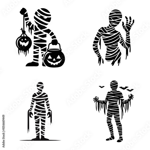 Mummy logo icon design illustration