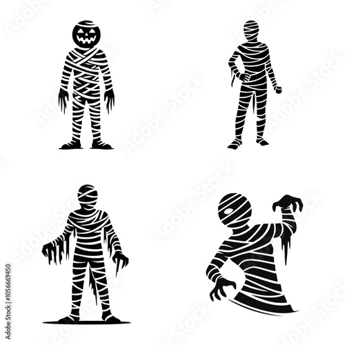 Mummy logo icon design illustration