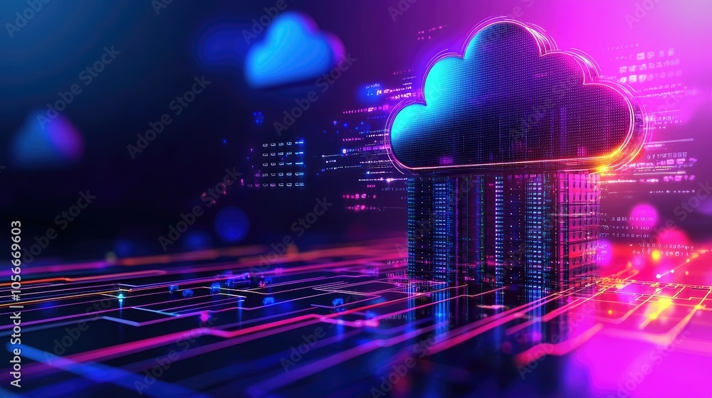 Innovative cloud computing concept servers and data integration in a digital landscape Innovative cloud computing concept servers and data integration in a digital landscape