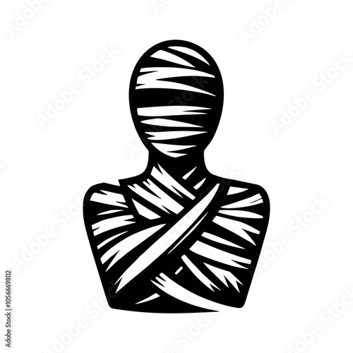 Mummy logo icon design illustration