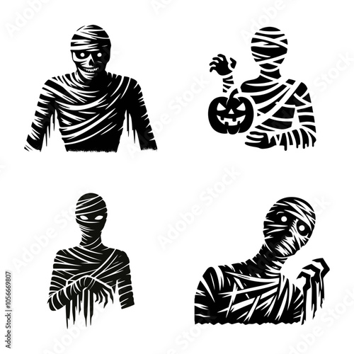 Mummy logo icon design illustration