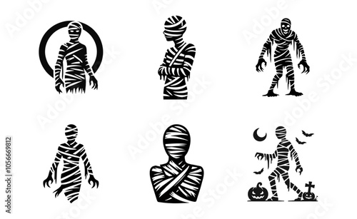 Mummy logo icon design illustration