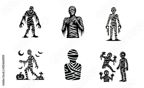 Mummy logo icon design illustration