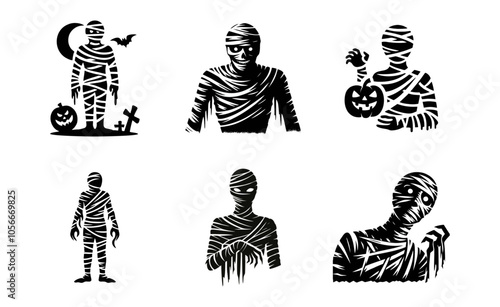 Mummy logo icon design illustration