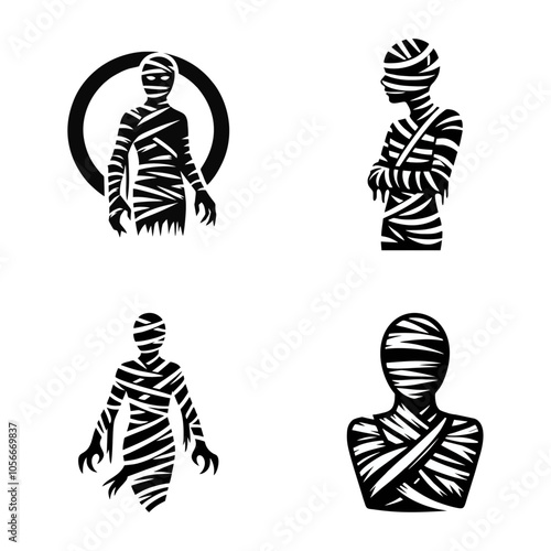 Mummy logo icon design illustration