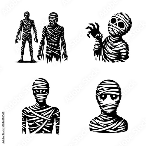 Mummy logo icon design illustration