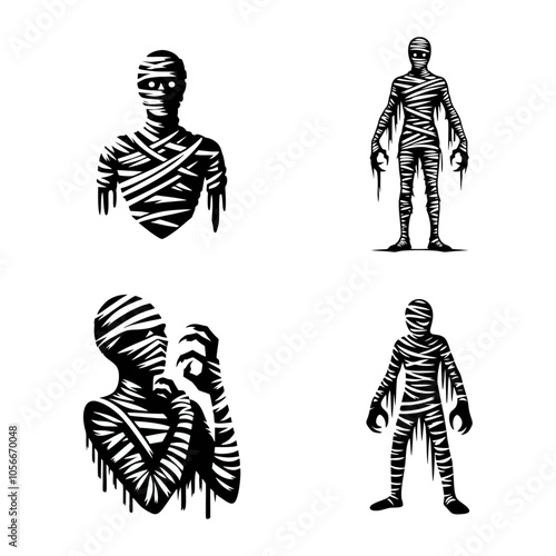 Mummy logo icon design illustration