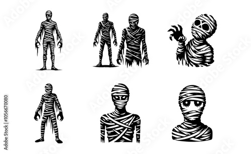 Mummy logo icon design illustration