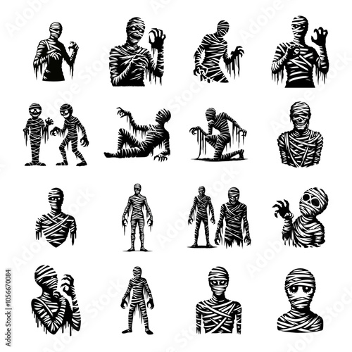 Mummy logo icon design illustration