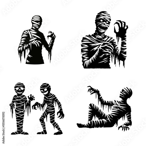 Mummy logo icon design illustration