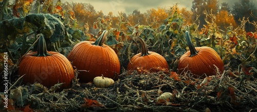 Harvest From Freshly Picked Pumpkins And Crops photo