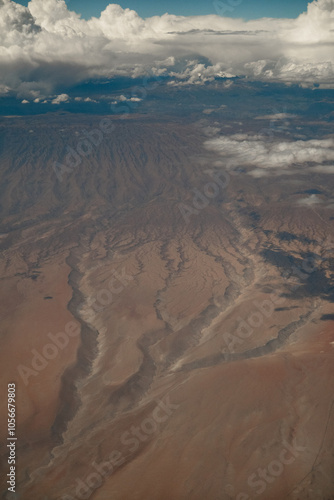 Chilean Andes in summer with dry rivers