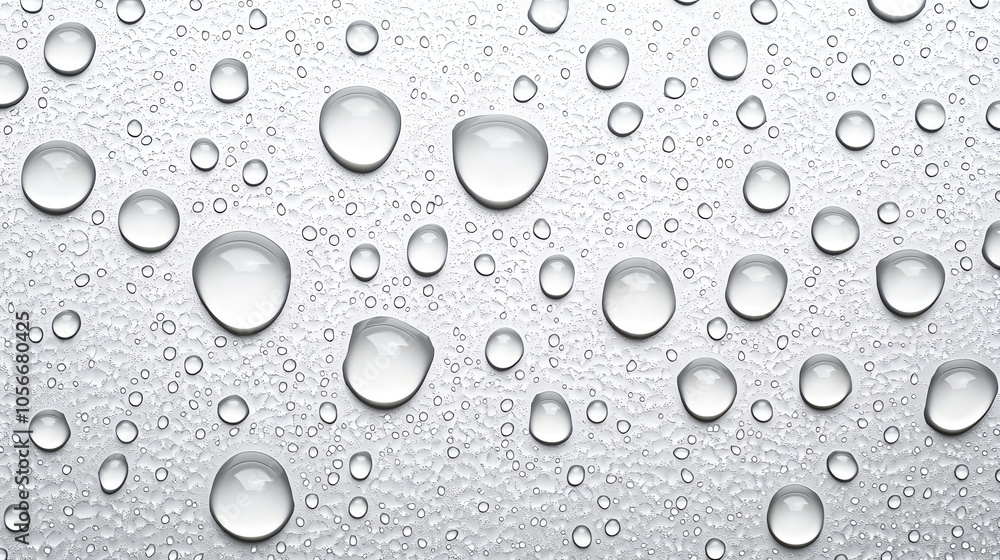 Close-up of water droplets on a smooth surface, capturing the clear reflections within each droplet Macro lens view with soft, diffused lighting for a clean and fresh aesthetic Close-up of water droplets on a smooth surface, capturing the clear reflections within each droplet Macro lens view with soft, diffused lighting for a clean and fresh aesthetic