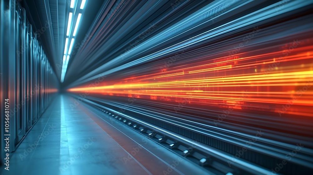 Dynamic visuals of technology capturing the essence of speed and innovation in a high-tech environment Dynamic visuals of technology capturing the essence of speed and innovation in a high-tech environment