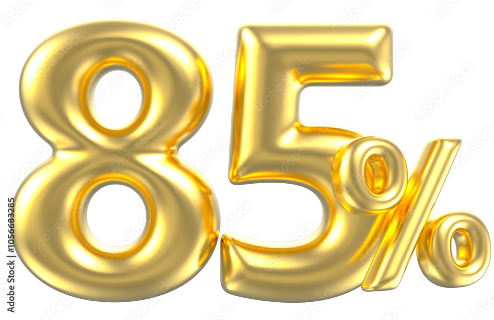 Blue And Yellow Number 3D Render Blue And Yellow Number 3D Render