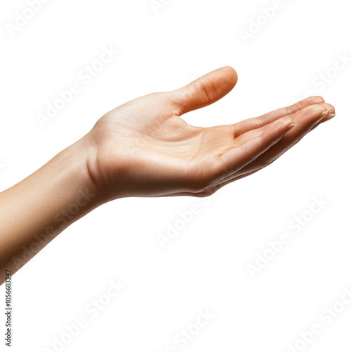 Open Hand Gesture on Transparent Background