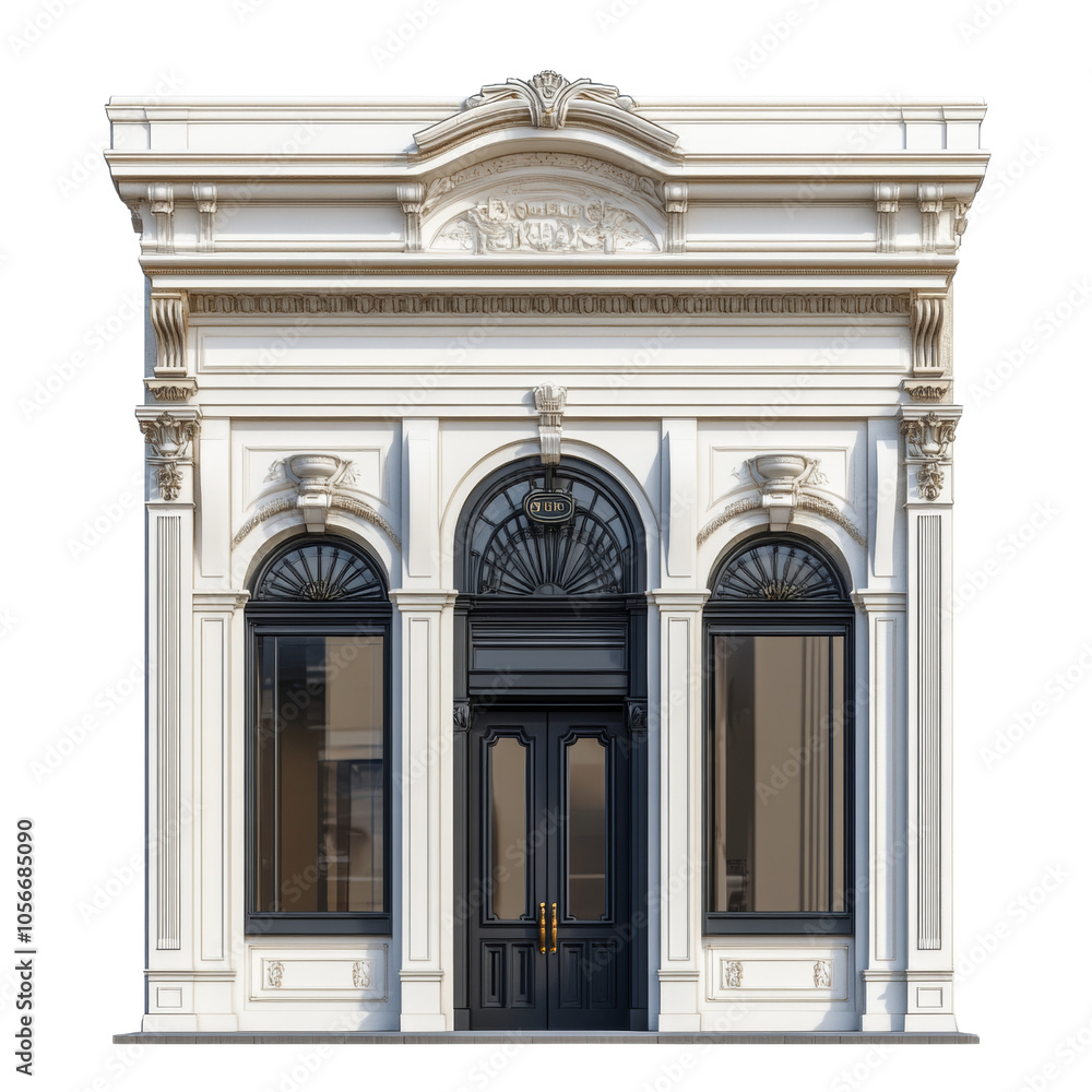 Classic store front exterior isolated transparent background Classic store front exterior isolated transparent background