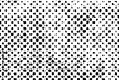 Abstract grunge halftone black dost texture background.