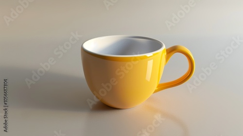 Yellow Ceramic Cup on a Table