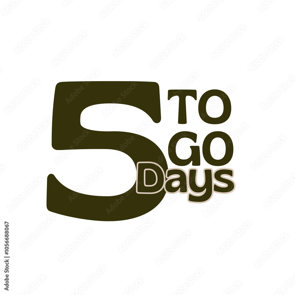 5 days to go letters with transparent background 5 days to go letters with transparent background
