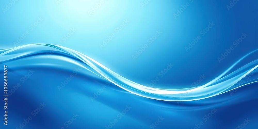 Blue abstract wave with a soft light shining on it, creating a soothing and tranquil atmosphere, elegant, blue Blue abstract wave with a soft light shining on it, creating a soothing and tranquil atmosphere, elegant, blue