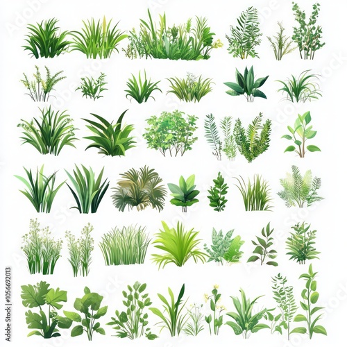 Diverse Green Plants Collection