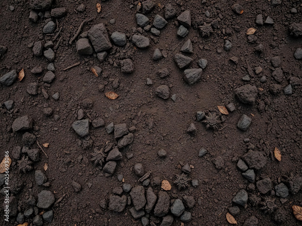 Close-up shot of deep, rich dirt textures with rough, uneven surface, garden, dirt, texture Close-up shot of deep, rich dirt textures with rough, uneven surface, garden, dirt, texture