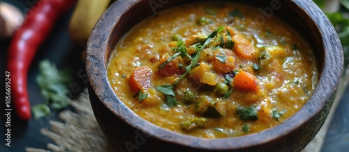 Theeyal Or Kuzhambu Mixed Veg Masala Curry Is A Kerala photo