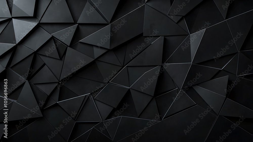 Abstract black background creates a modern geometric pattern suitable for backgrounds, packaging design, textiles, and digital art projects Abstract black background creates a modern geometric pattern suitable for backgrounds, packaging design, textiles, and digital art projects