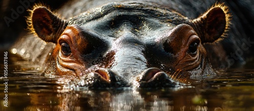 Hippo Portrait Stock Image