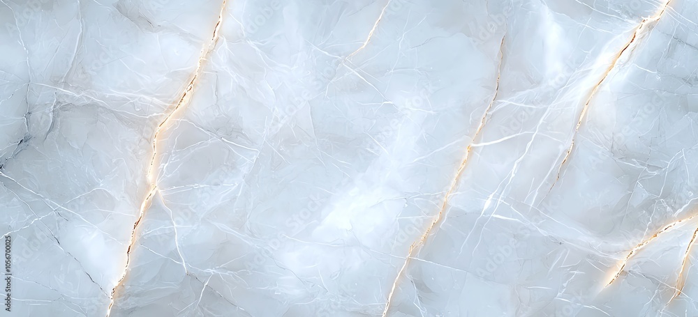 Fototapeta premium Elegant light blue marble texture with subtle golden veins, perfect for backgrounds, wallpapers, or design projects.