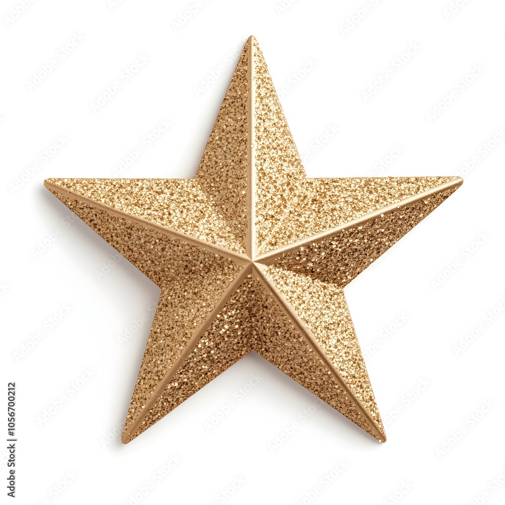 Flawless Golden Five Pointed Star in Macro Detail Flawless Golden Five Pointed Star in Macro Detail