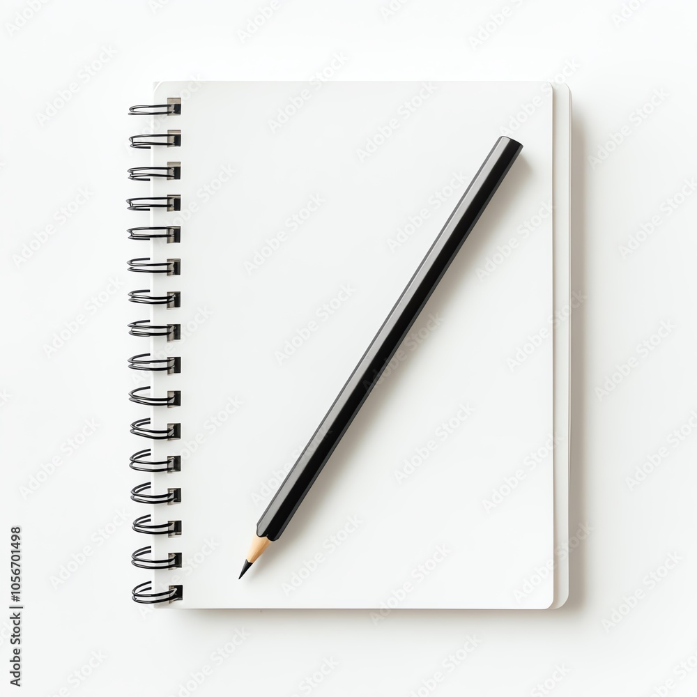 Notebook on white background Notebook on white background