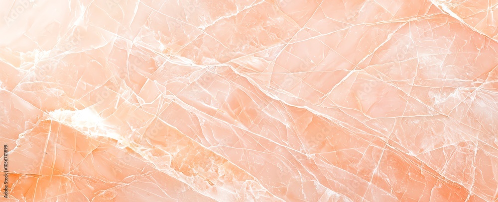 Fototapeta premium Soft pink marble texture with intricate white veins, ideal for backgrounds, design projects, and artistic inspiration.