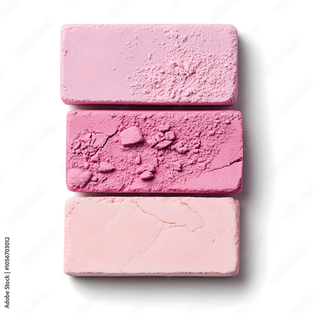 Macro Shot of Perfectly Colorful Chalks Isolated on White Background Macro Shot of Perfectly Colorful Chalks Isolated on White Background