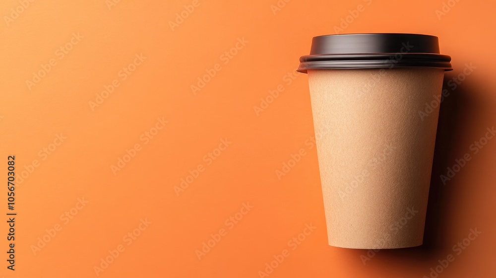 A brown coffee cup featuring ample copy space ideal for banners and headers Great for promoting coffee shops cafe offers and social media graphics A brown coffee cup featuring ample copy space ideal for banners and headers Great for promoting coffee shops cafe offers and social media graphics